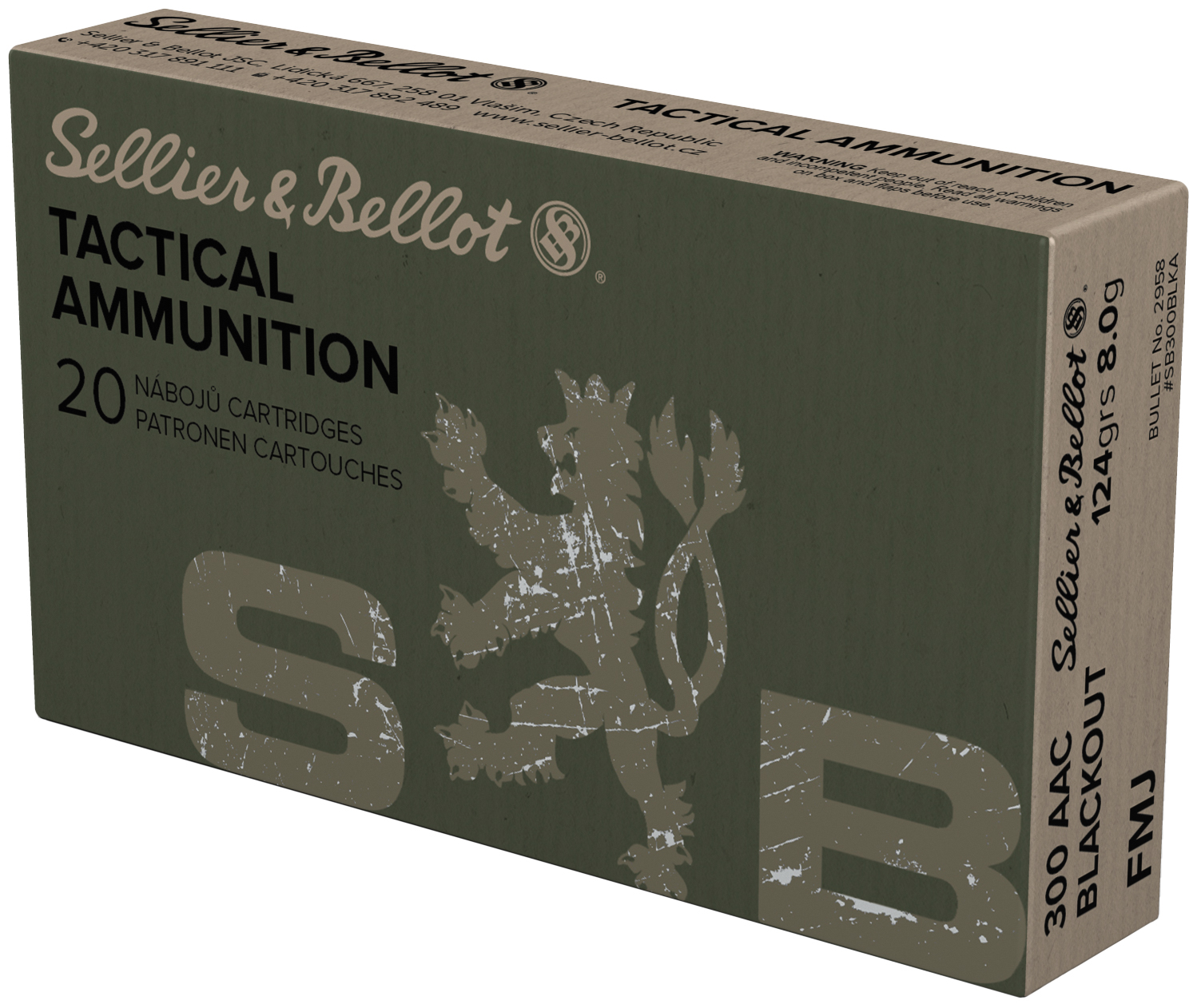 SB 300BLK 124GR FMJ 20/50 - Ammunition